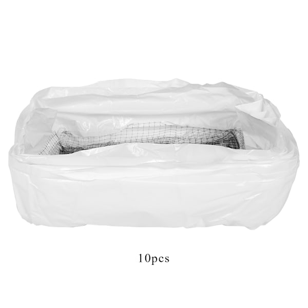 Återanvändbara Kattsandslådefoder, Starka och Hållbara, Miljövänlig PE Nylon Skyddar Kattsandlådegolv, Kattsandslådefoder, 10 st/set