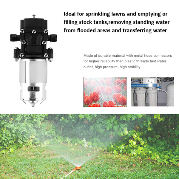 Högtrycks Mini Bärbar Vattenpump Mikro Elektrisk Membranpump 8L