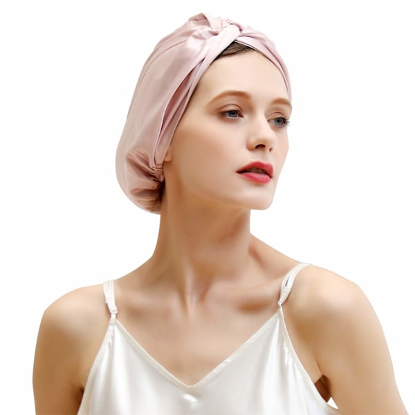 Silk Sleep Cap for Women Hair Care,Natural Silk Night Bonnet w