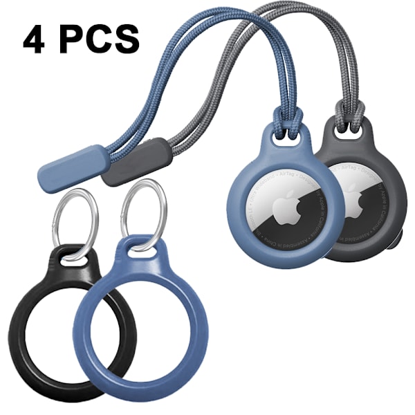 4 pakker AirTag-etui nøglering,
