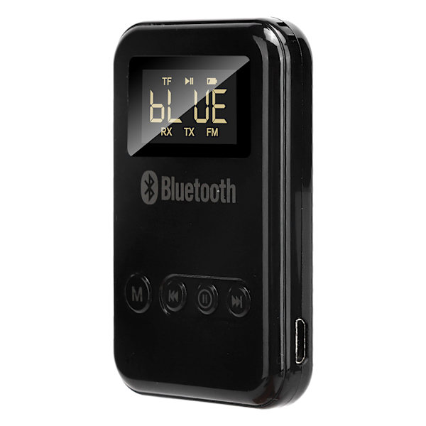 2i1 Bluetooth 5.0 Sender Modtager Trådløs Lydadapter Bil FM Digital Display