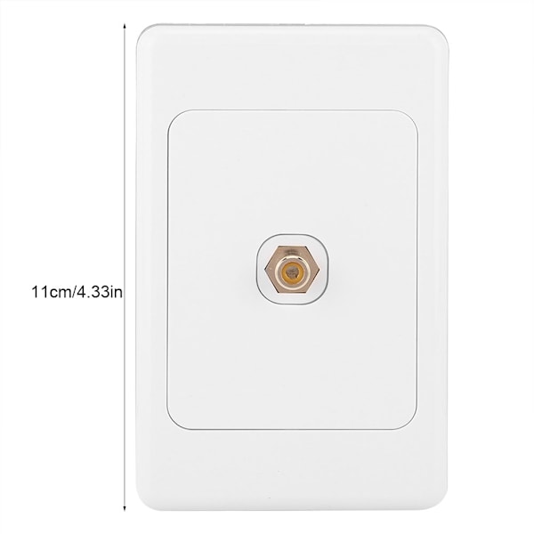 Vit Koaxial Väggplatta För Heminredning, F-kontakt Med Enkel Installation Och Kompatibilitet