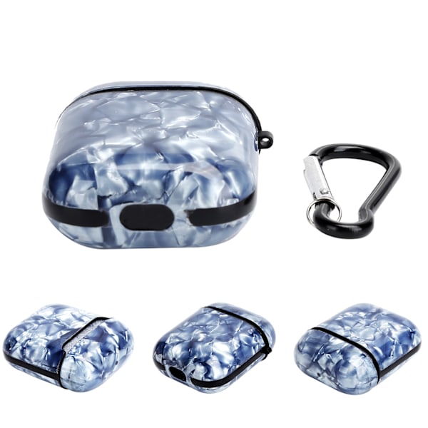 Dammtätt Skyddsskal Anti-Lost Hörlursfodral med Karbinhake för IOS Earbuds 2/1