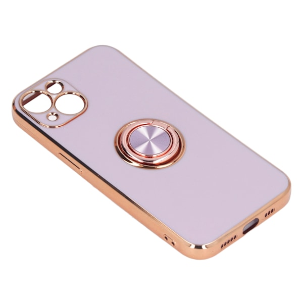 Mobiltelefon Cover til iPhone 13 med Rose Gold Glitterbelagt Ring Stand Ultra Tynd Fleksibel TPU Telefon Beskyttende Cover