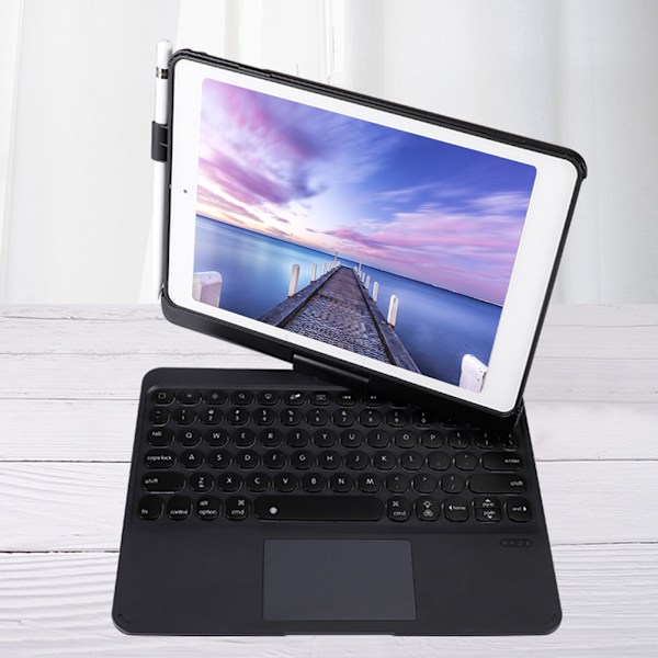 360° Roterande Fodral 7 Färger Bakgrundsbelyst Trådlöst Bluetooth Tangentbord för iPad Air2 Pro 9.7