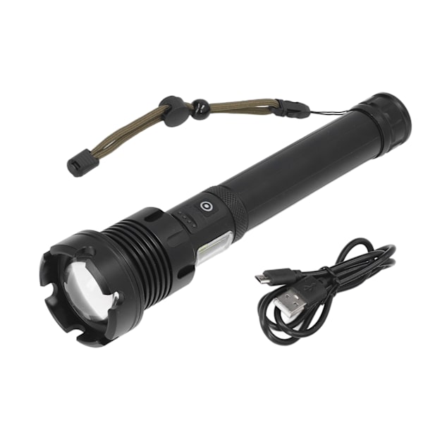 Ljusstark ficklampa 8000lm IP65 Vattentät Zoombar 2 Ljusfärger