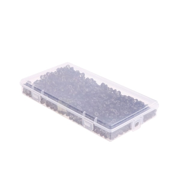 1000st 5.0mm Silikonfodrade Mikroringar, Mikro Nano Pärlor, Silikon Mikroringar Fodrade, Mikro Länkar Hårpärlor, Mikro Länkar Silikonpärlor, Silikon