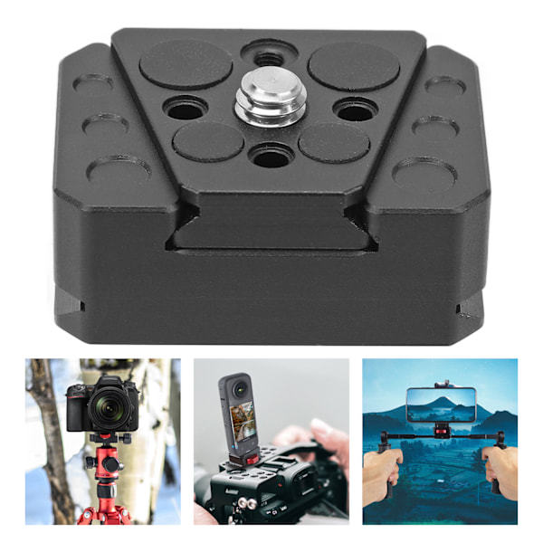 V-lås snabbkopplingsplatta Multipurpose Stabil Mini V-lås monteringssats för DSLR-stativ