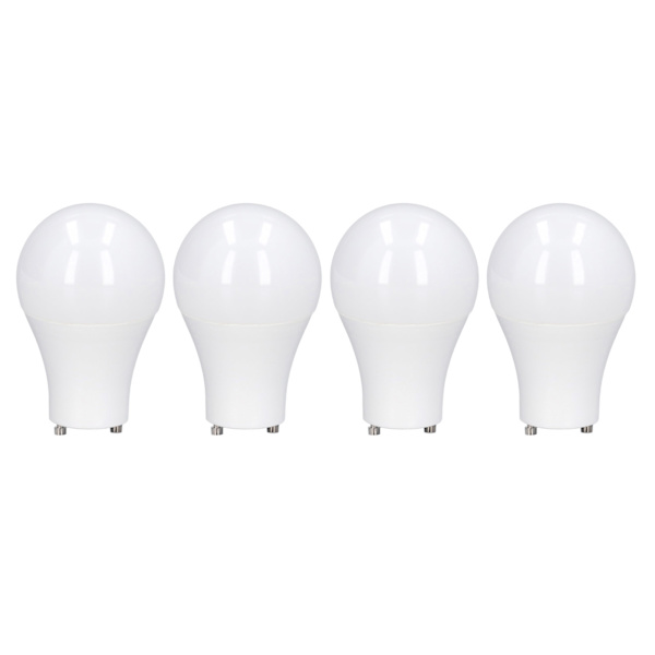 4 stk. GU24 lyspære, høy lysstyrke, energisparende LED A19 lyspære for soverom, kontor, 120V