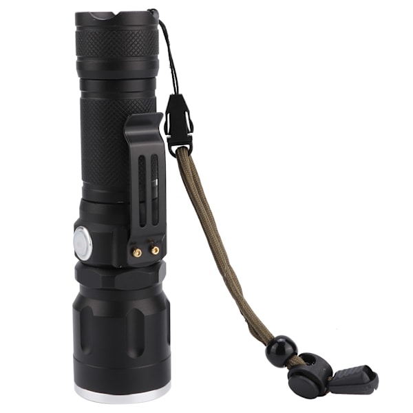 USB-laddningsbar utomhus LED-ficklampa teleskopisk zoom vattentät T