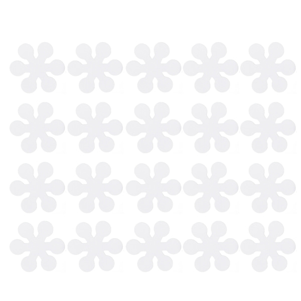 20 st badkarsdekaler transparent snöblomma form halkfri självhäftande badkarsdekaler för badrum pool