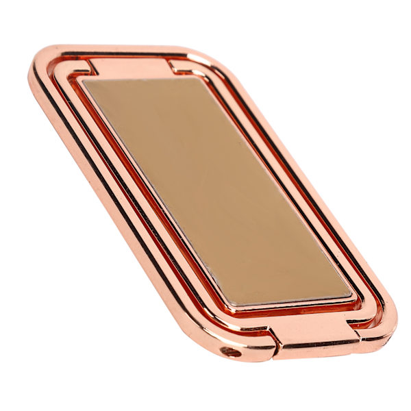 Finger Ring Mobiltelefon Hållare Stativ 360° Rotation Metall Ring Spänne MultiAngle Hand Grip(Rose Gold )