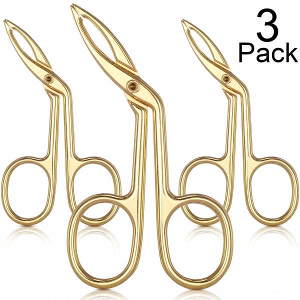 3-pack ögonbrynspincett, saxformad ögonbrynspincett med rak spets