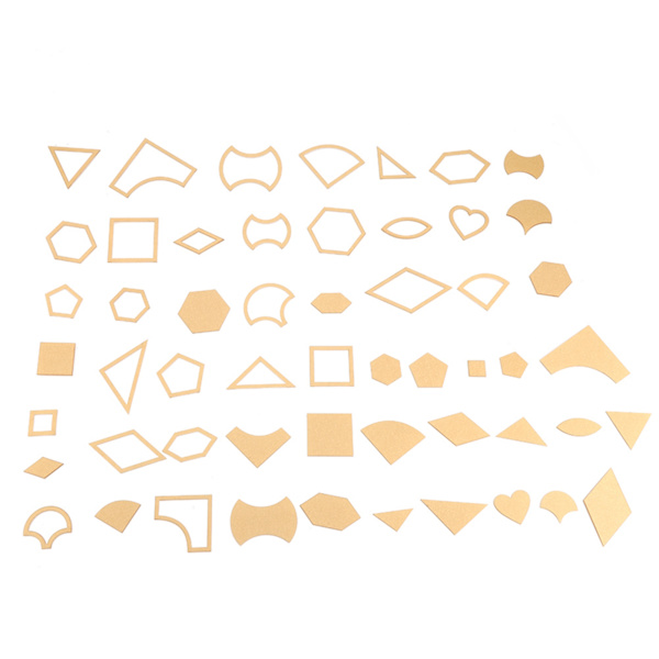 54PCS Klar Akryl Mönster Stencil Mall Set Läderhantverk Quiltning Symaskiner DIY