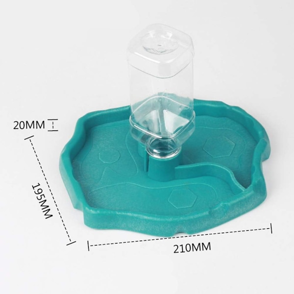 Lättinstallerad Reptilmatare, Automatisk Vattendispenser med Låg Åtkomst för Små Reptiler, Transparent PP-Material för Övervakning av Vatten