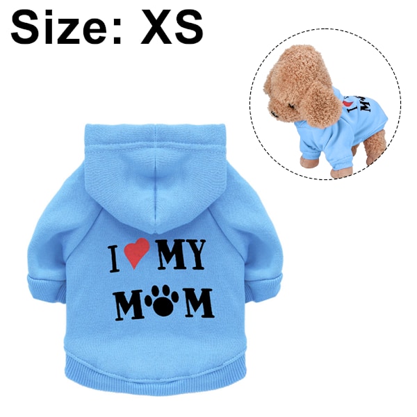 Koiran T-paita I Love My Mom Koiran T-paita pienille koirille,  f