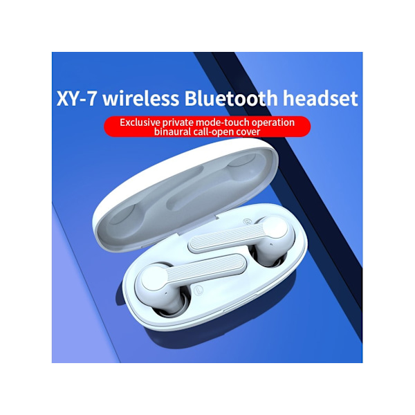 E7S Trådlösa In-Ear Hörlurar, Bluetooth 5.0 Hi-Fi Stereo Ljud Svettåliga Hörlurar, Smart Digital LED Strömdisplay för Långa Lyssningstillfällen