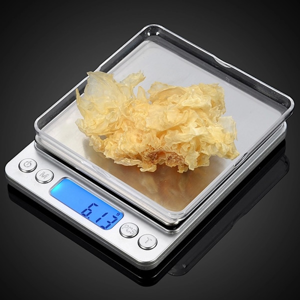 Digital köksvåg med plattform i rostfritt stål, kompakt design med smarta funktioner, bakgrundsbelyst LCD-display för enkel avläsning i alla ljusförhållanden, 3000g vikt