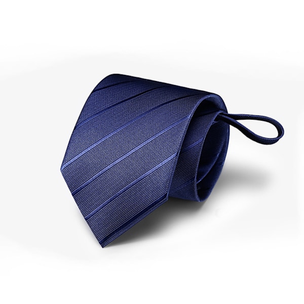Dragkedja slips för formell brudgum polyester lätt dragkedja knutfria herrkläder accessoarer blå