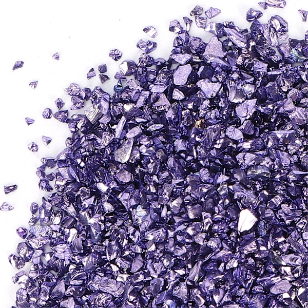 Iridescent Krossat Glas Glitter För Silikonform Lämplig, Värmebeständig DIY Geode Konst Mosaik Hantverk, 3,5 Uns (100 Gram) Metallfärgat Glas