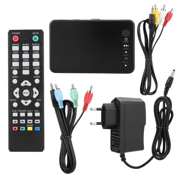 1080P 4K Mini HDMI Media Audio Video Reklamspelare Hårddiskspelare (EU-kontakt 100-240V)