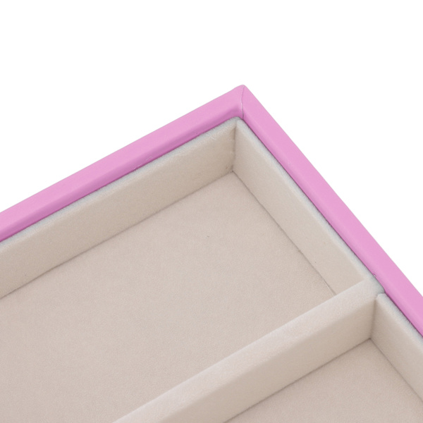 5 Gitter Brilleetui Multifunktion Pladsbesparende 5 Slot Solbriller Holder Opbevaringsboks Pink