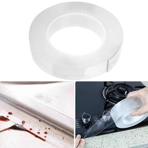 Dobbeltsidet grebstape sporløs tape nano høj temperatur modstandstape (3M*3CM*2MM)