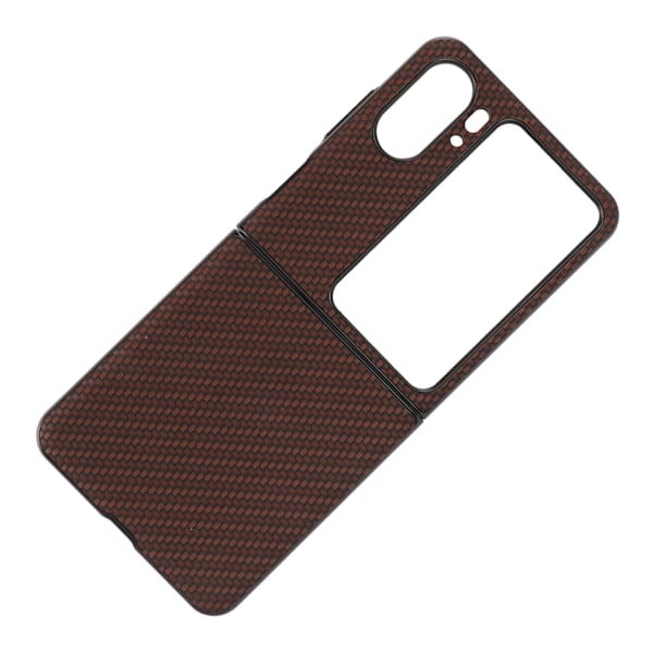 Hiilikuitukuvioinen taittuva puhelimen suojakotelo matkapuhelimen suojakotelo Oppo Find N2 Flip Brownille