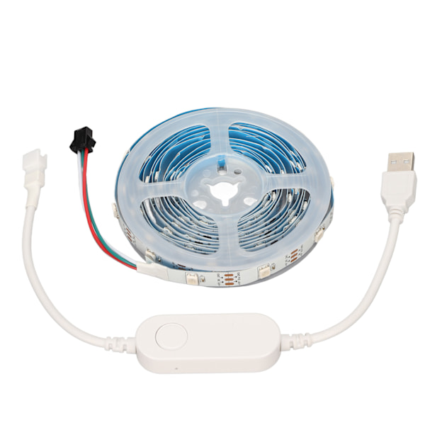 11,5 fot LED-stripe lys USB-strømforsyning Bluetooth-skjermbakgrunnsbelysning RGB-tape lys med fjernkontroll for hjemmefest