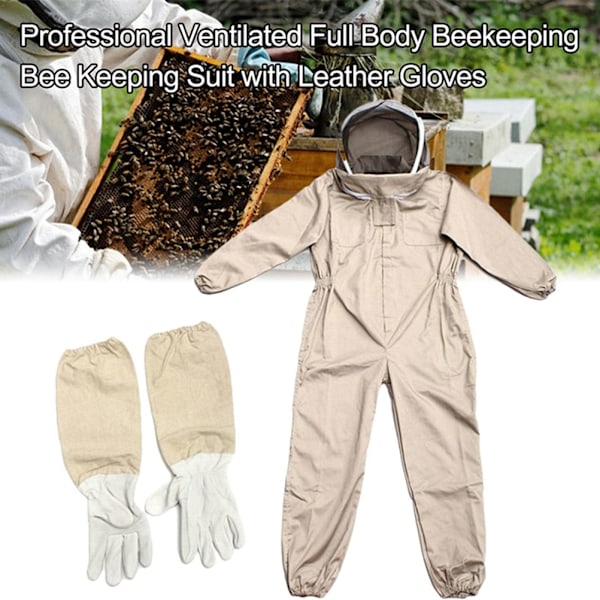 Bisdräkt med handskar Biodlarskyddskläder Biodlardräkt Biodlare Utrustning Overall Bee Outfit