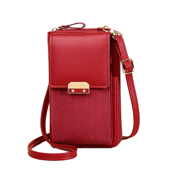 Liten crossbody-väska mobiltelefon plånbok med kreditkortsfack för kvinnor plånbok plånbok mobiltelefon plånbok