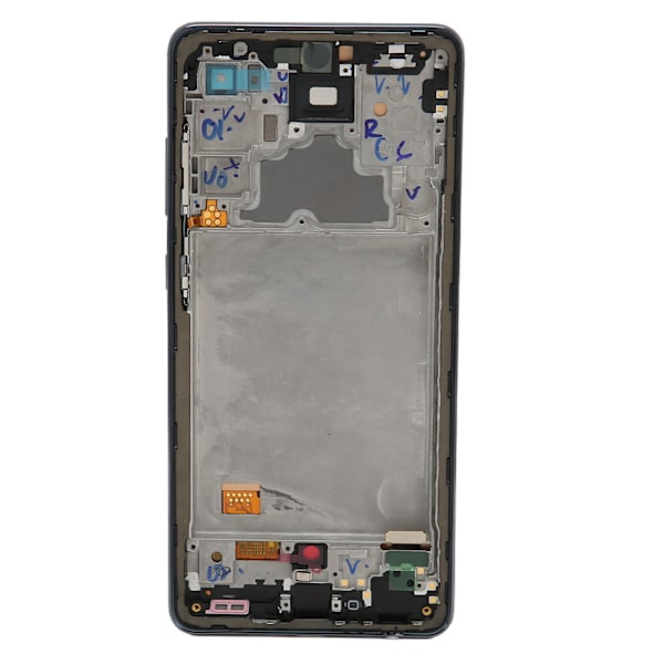 6,7 tommer organisk LED-skærm udskiftning med fingeraftrykssensor til Samsung Galaxy A72 5G 4G SM A725 SM A725M DS Sort