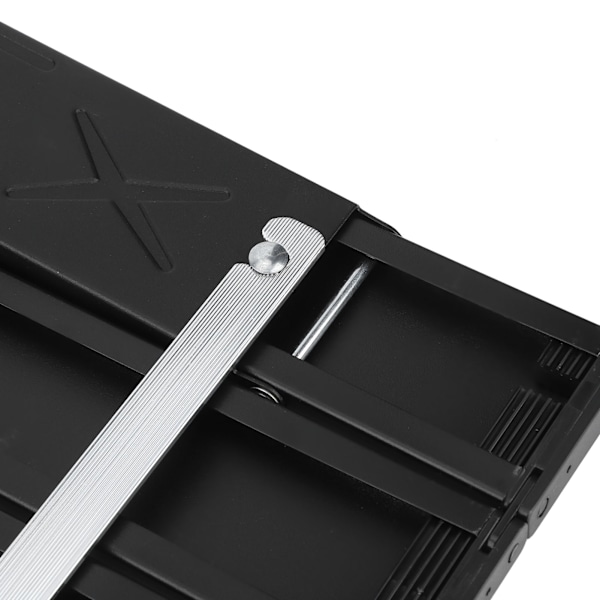 Mini bærbar aluminiumslegering sammenklappelig bord udendørs camping grill picnic bord sort
