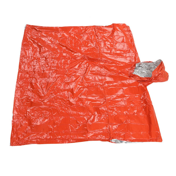 Mylar Rymdfilt Poncho, Återanvändbar för Nödsituationer, Utrustning för Utomhusbruk med 90% Kroppsvärmebevaring, Vattentätt och Vindtätt Skydd,