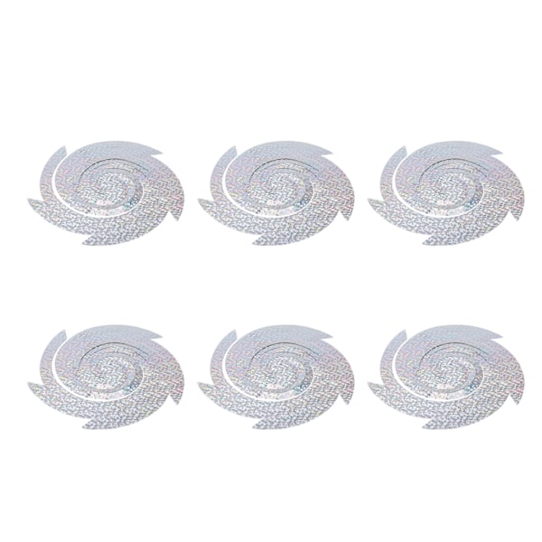 6PCS Fågelavvisande Reflektor Silver Spiral Fågelavvisande Ark Skräm Fågelverktyg för Gårdsträdgård