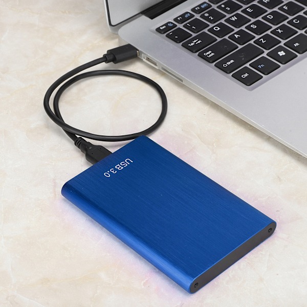 2,5-tommers SATA USB 3.0 bærbar 7-9,5 MM harddisk SSD-kabinett eksternt bærbar diskveske (blå)