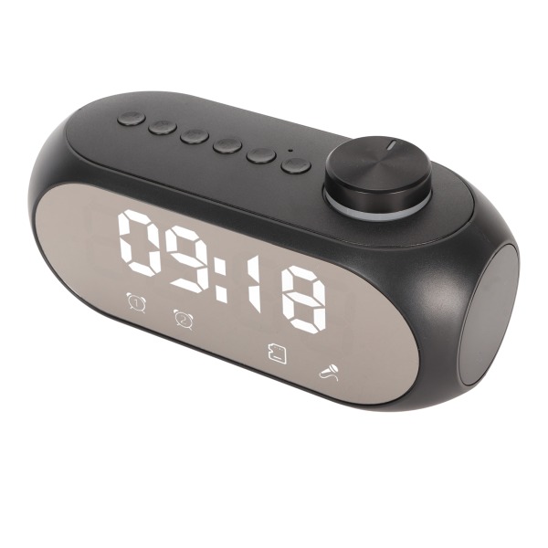 Trådlös Bluetooth-högtalare RGB-belysning Stark bas Temperaturvisning Röstmeddelande FM-radio Spegelväckarklocka