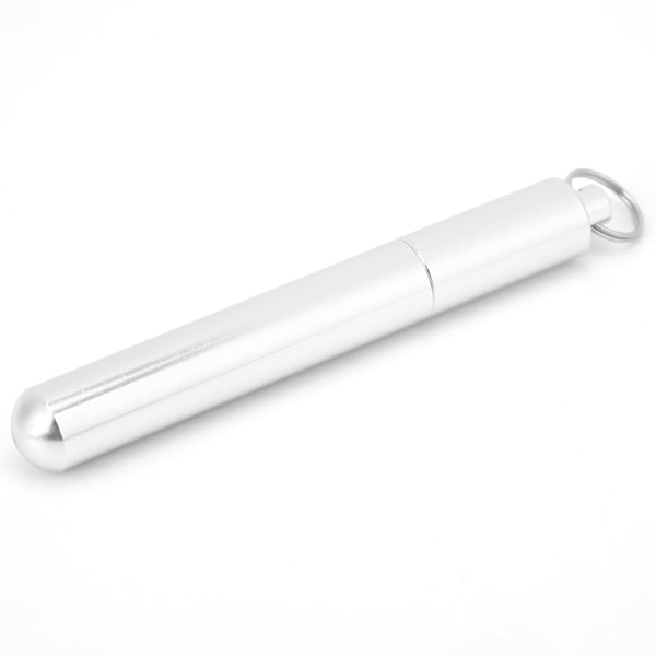 Bärbar Tandpetarebehållare, Elegant Design i Aluminiumlegering, Lättviktig och Hållbar, Vattentät Försegling, Multifunktionell Box med Nyckelringsfäste