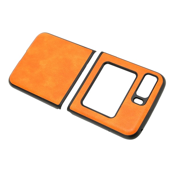 Skyddande fodral Lichee mönster Reptålig telefonskal för Moto Razr 2022 Fällbar mobiltelefon Orange