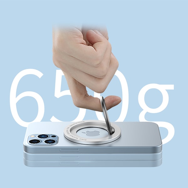 Dubbelsidig Magnetisk Telefonringhållare, Flexibel Rotation Inbyggd Stark Magnet för MagSafe-kompatibilitet, Användarcentrerad Design för iPhone 14 13 12