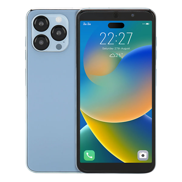 I14 Pro Max 6.1 tuuman HD-älypuhelin avattu puhelin 3G-puhelu 4 Gt RAM 32 Gt ROM MT6889 10 ydintä 7000 mAh Android 11 -järjestelmälle 100-240 V EU-pistoke