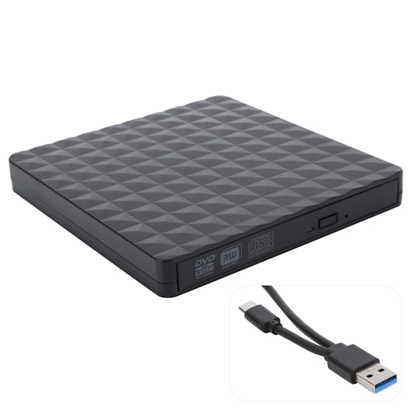 Timanttinen DVD-tallennin Integroi USB- ja TYPE-C-johdon ulkoinen optinen asema Windowsille / Linxille / OS X:lle