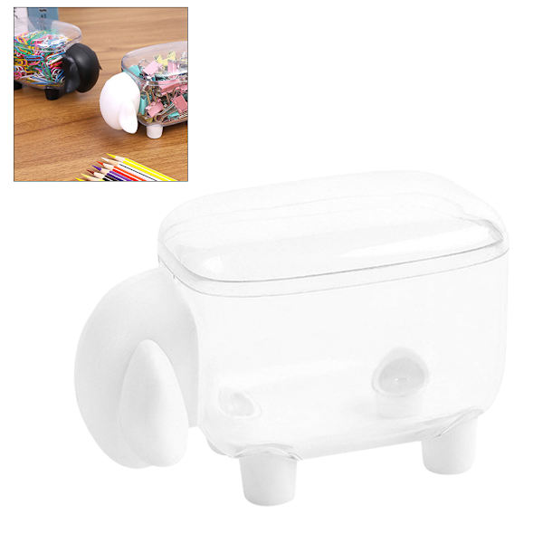 Mini Plast Bomuldsvat Pinde Opbevaringsboks Sød Får Støv Tæt Kosmetisk Bomuld Opbevaringsboks Husholdning Desktop Organizer