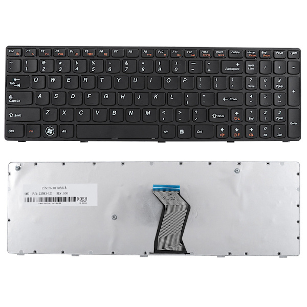 Musta kannettava näppäimistö Lenovo B570 Z565 Z560 Z570 Z575 V570A V570G B575