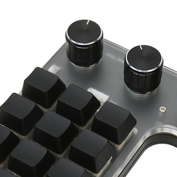 12-tasters 3-knapps mekanisk tastatur Rød bryter Vanntett Støvtett Volumkontroll Multifunksjonelt tastatur for spillkontor