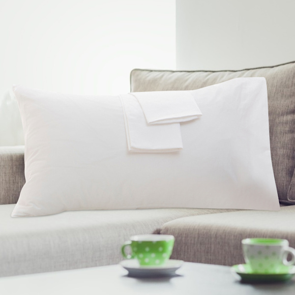 2 stk bomull komfortable anti-allergi putetrekk putevar trekk hjemmedekor (hvit 40*60cm)