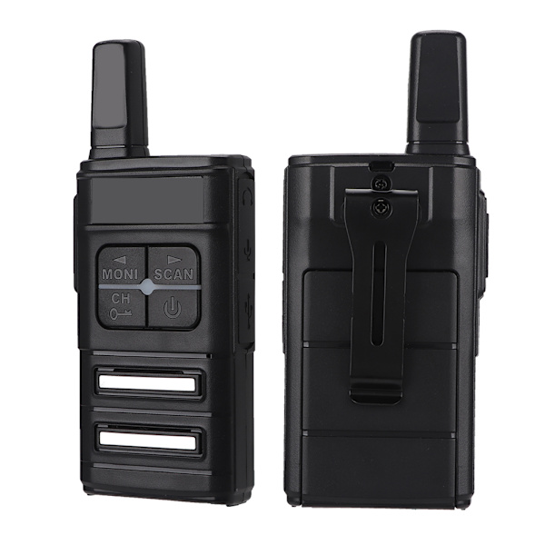 400-470MHz Mini Bärbar UHF 16-kanals Simplex FM Radio Walkie Talkie EU 110-240V