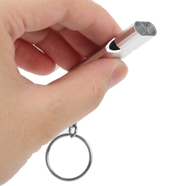 Hög Larmsignal Visselpipa för Nödsituationer, Aluminiumlegeringsmaterial med Dubbla Rör för Maximalt Ljud Upp Till 120 Decibel, Portabel och