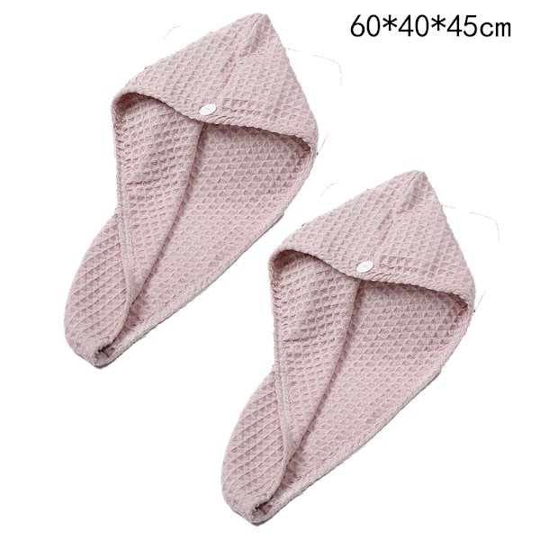 2-pack våffelhårbandana i frotté som absorberar snabbt och torkar för kvinnor med vått hår
