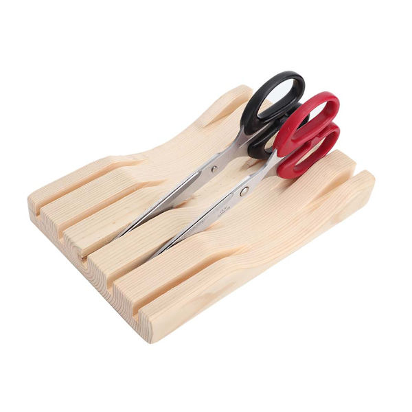 Barber Shop Hår Saks Holder Stativ Saks Display Oppbevaringsskuff Organizer Skrivebord Oppbevaring